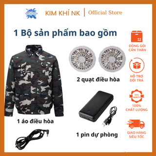 Áo điều hòa 32000mAH+ pin (màu ngẫu nhiên: xanh than, bò, than bò)