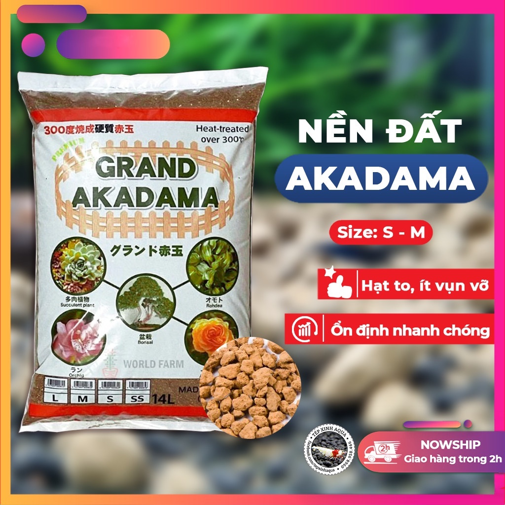 Đất Nung Grand Akadama Nhật Đất nền cao cấp trồng thuỷ sinh, bonsai , sen đá 14L