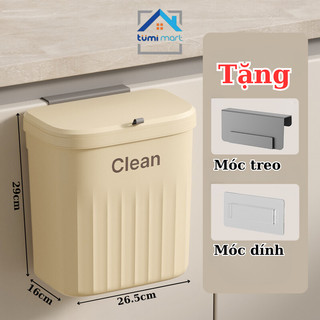 Thùng rác treo tủ bếp nắp lật thông minh size to 12l, thùng rác treo tủ nhà vệ sinh