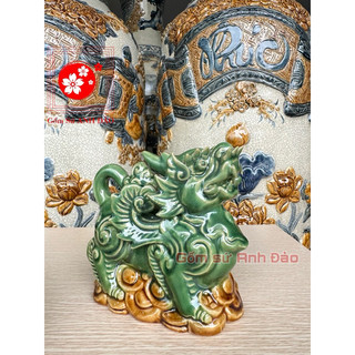 Tượng Tỳ Hưu bày ban thần tài, tỳ hưu phong thuỷ bằng gốm sứ