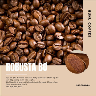 500g Cà phê xay Robusta bơ, thơm đậm
