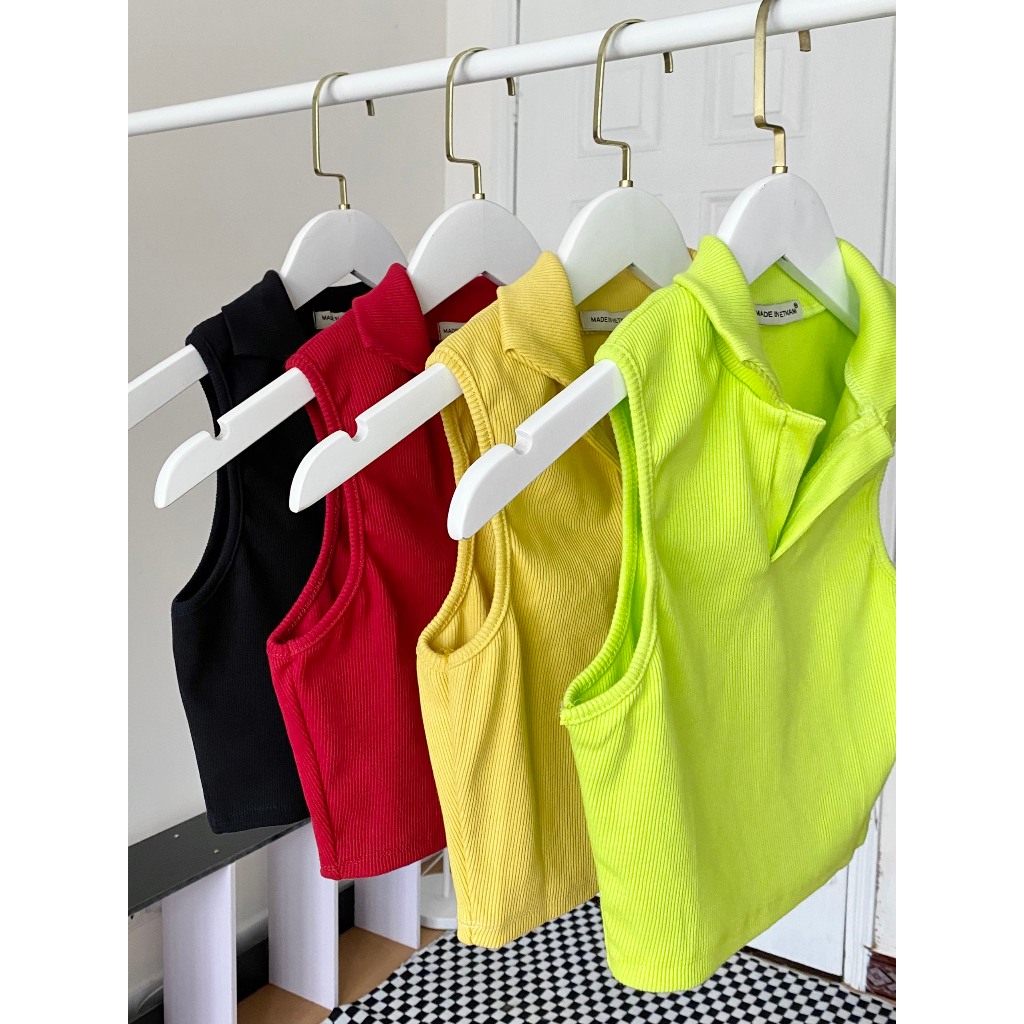 Áo Croptop Polo Sát Nách A039