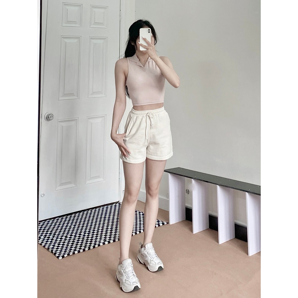 Áo Croptop Polo Sát Nách A039