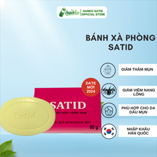 Bánh Xà Phòng Ngừa Mụn Lưng SATID Giảm Thâm, Giảm Viêm Nang Lông Hiệu Quả , Giảm Tiết Dầu,Thích Hợp Cho Da Dầu Mụn