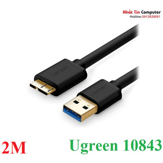 Cáp usb 3.0 cho ổ cứng di động hdd 2,5 ing dài 2m chính hãng ugreen 10843 cao cấp
