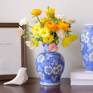 BÌNH HOA TRÒN GỐM SỨ LAM CAO 22.5cm