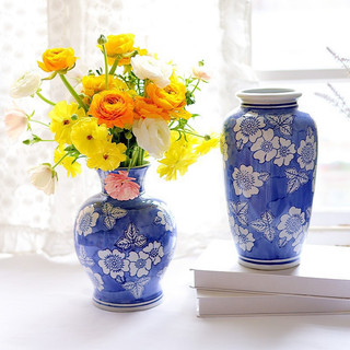 BÌNH HOA TRÒN GỐM SỨ LAM CAO 22.5cm