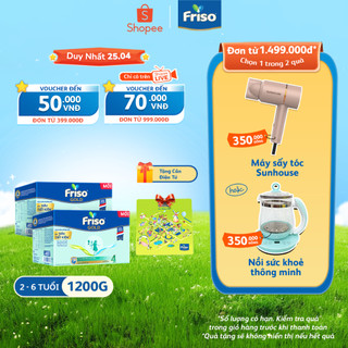  Combo 2 Hộp Sữa Bột Friso Gold 4 Hộp Giấy 1200G/hộp