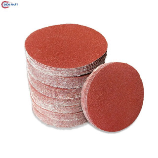 Combo 100 Nhám tròn 5" dán máy mài, máy chà nhám gỗ, đánh bóng xe hơi, đồ nội thất, nhám cóc đỏ, nhám tròn, nhám máy mài