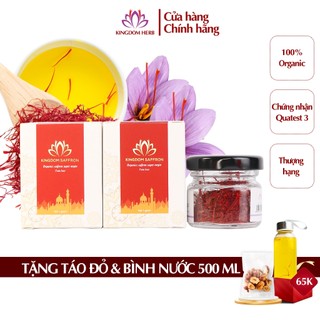 Nhụy hoa nghệ tây saffron Kingdom Herb Iran loại thượng hạng - combo 2 hộp 1 gram