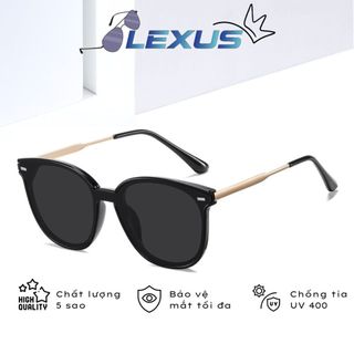 Kính râm oversize nam nữ LEXUS gọng kim loại tròng nhựa polarized cao cấp