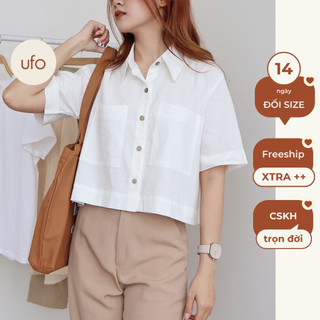 Áo sơ mi dáng lửng vải linen - Linen Pocket Shirt - ufo.thebasic