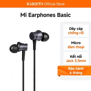 Tai Nghe Xiaomi Chính Hãng Mi Basic Nghe Nhạc, Chơi Game, Gọi Điện, Thu âm Jack 3.5mm - Bảo Hành 6 Tháng