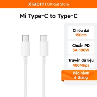 Dây Cáp Sạc Xiaomi Type-C To Type-C 1m5- Kết nối Type-C to Type-C - Sạc Nhanh - Chính hãng - Bảo hành 6 tháng