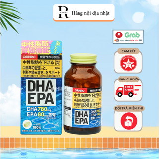 Viên uống bổ não DHA EPA Orihiro 180 viên ( Nội Địa Nhật Bản )