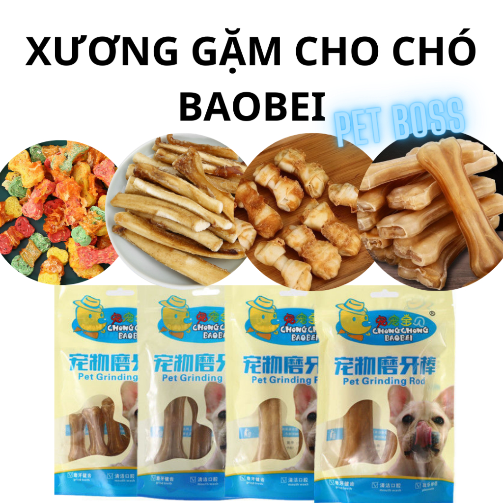 (BAOBEI & CHOMPER) Gói xương gặm cho chó cung cấp dinh dưỡng giúp sạch răng thơm miệng, chắc xương