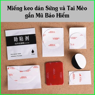 Keo dán 3M 2 mặt,keo dán tai mèo,chong chóng,sừng,miếng dán phụ kiện gắn nón bảo hiểm siêu chắc chắn chuyên dụng gắn mũ