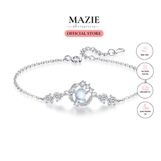 [BẠC 925] Vòng lắc tay nữ Mazie Accessories đá mặt trăng moonstone quà tặng sinh nhật bạn gái MB016