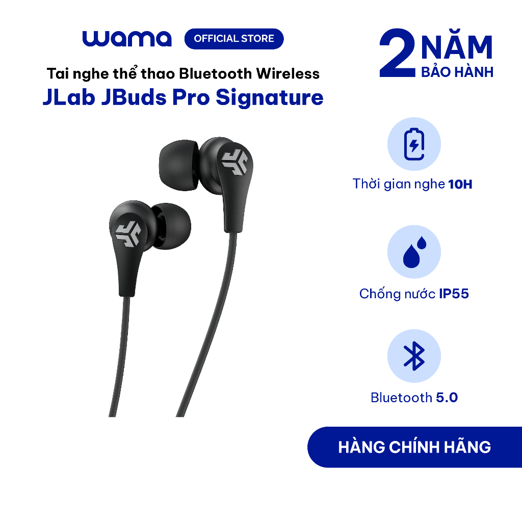 Tai nghe thể thao Bluetooth Wireless JLab JBuds Pro Signature - Hàng chính hãng