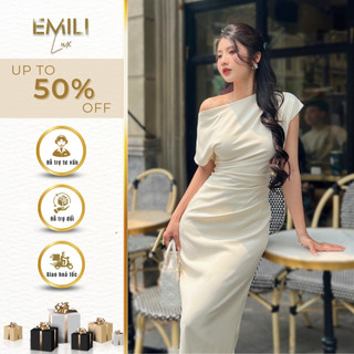 Váy trễ vai Emili dáng dài kiểu trễ vai, váy body tôn dáng cực đỉnh 
