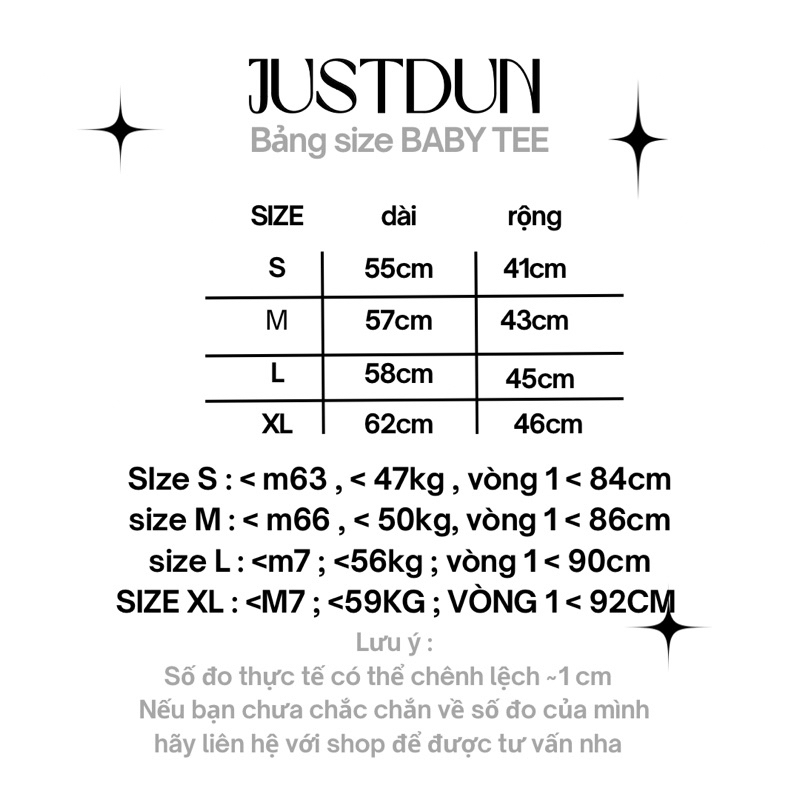 Áo Thun Nữ Baby Tee JUSTDUN B1 – Thêu “BLACK PEARL”, Chất Cotton Mềm Mịn, Co Giãn Nhẹ, Form Gọn Trẻ Trung | BigBuy360 - bigbuy360.vn