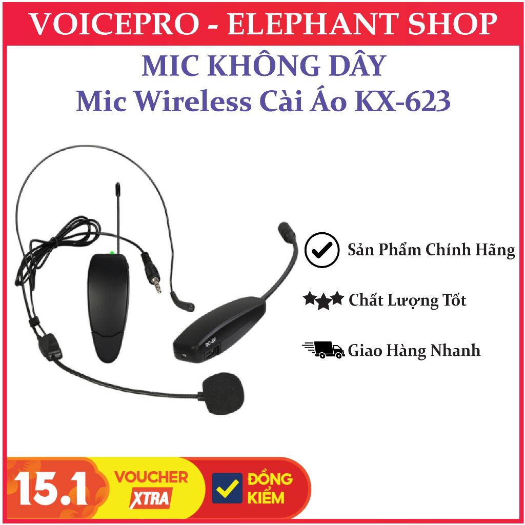 Micro Không Dây - Mic Wireless cài áo KX-623