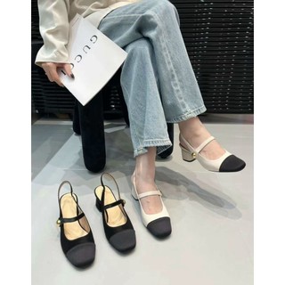Sandal bít mũi gót vuông cao 5cm fulbox v966-5