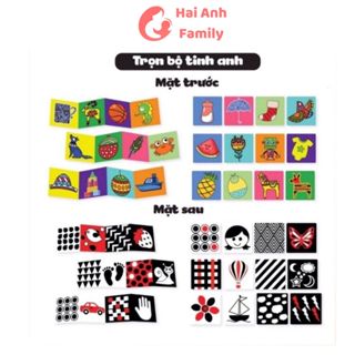 Bộ thẻ kích thích thị giác giúp trẻ thông minh và phát triển não bộ, dạng zic zac đứng