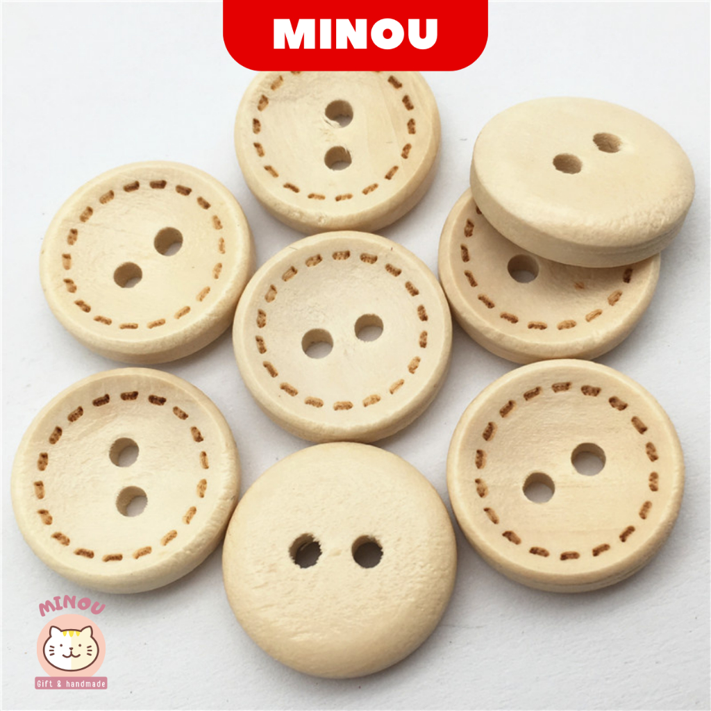 Cúc gỗ, cúc gỗ vintage| Minou
