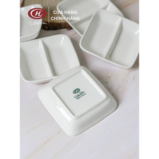 Đĩa Chấm 2 Ngăn Sứ Minh Châu