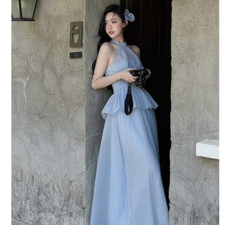 Sét maxi công chúa Maxingoclan đi biển dự tiệc Freesize eo bo chun - Có Ảnh Shop Chụp