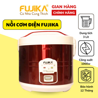 Nồi Cơm Điện 3L FUJIKA FJ-NC3006 Nồi Cơm Điện Đa Năng Dung Tích Siêu Lớn Tặng Kèm Xửng Hấp Bảo Hành 12 Tháng