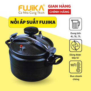 Nồi áp suất bếp từ FUJIKA hợp kim nhôm dày dặn dùng được tất cả bếp - Bảo hành chính hãng 12 tháng