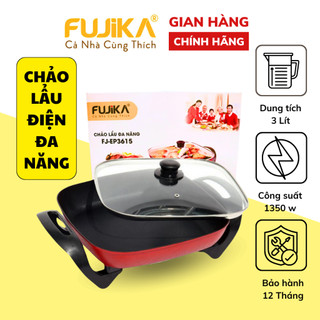 Nồi lẩu điện đa năng Fujika - Dung tích 3,5L - Công suất 1350w - Bảo hành chính hãng 12 tháng