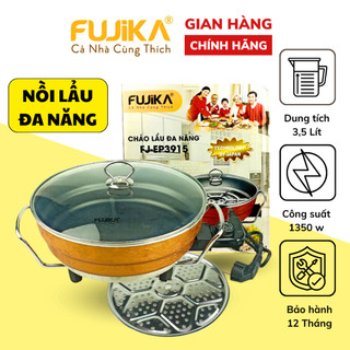 Nồi lẩu điện đa năng Fujika - Dung tích 3,5L - Công suất 1350w - Bảo hành chính hãng 12 tháng
