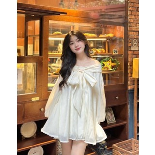 Váy Hở Vai Thiết Kế Salin Dressy Chất Liệu Tơ Cao Cấp, Đầm Trễ Vai Tiểu Thư Tay Bồng S130.