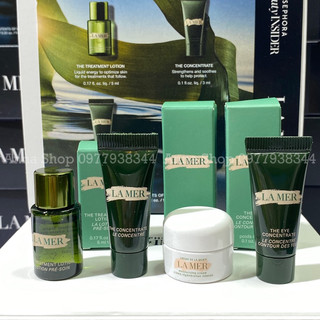 Set Mini LaMer Dưỡng Trắng gồm 4 sản phẩm nước thần 5ml, serum phục hồi Concentrate 3ml, kem mắt 3ml và kem dưỡng 3.5g