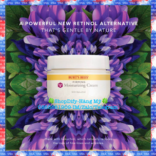 Burt Bee Kem Dưỡng Ẩm Chống Lão Hóa, Mờ Nhăn BURT’S BEES RENEWAL FIRMING MOISTURIZING CREAM Bakuchiol Thay Thế Retinol