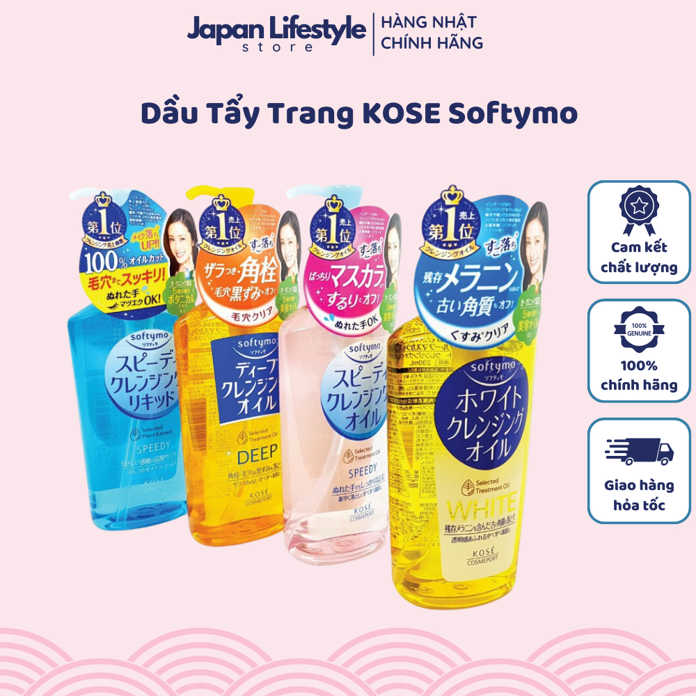 Dầu Tẩy Trang KOSE Softymo Giúp Trắng Da, Sạch Sâu, Làm Sạch Sâu Nhật Bản 230ML - SAKUKO