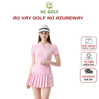 Áo Váy Golf Nữ AZUREWAY Thiết Kế Tối Giản Hàn Quốc Vải Cotton Thoáng Mát Phong Cách Năng Động - HC GOLF