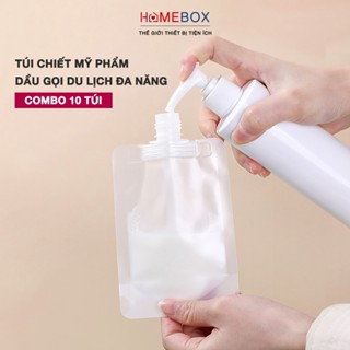 COMBO 10 Túi Chiết Mỹ Phẩm Dầu Gội Sữa Tắm Dầu Xả Du Lịch, Lọ Chiết Có Thể Tái Sử Dụng
