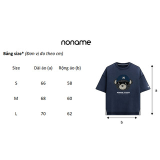 Áo Thun Oversize Boxy noname Mr.TEDDY / Navy_NNRAE4002D