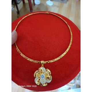 Kiềng si vàng bền màu ( kèm mặt kèm hộp nhung)