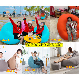 Vỏ Bọc ghế lười đủ size vải thun lạnh kaki mềm đàn hồi, co giãn, mát (không hạt xốp) được chọn màu - vỏ, ko lót- ko xốp