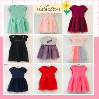 Đầm thun chân voan C&J cho bé gái