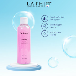 Toner dưỡng ẩm Lath Beauty nước hoa hồng Dr.smart nước cân bằng da chiết xuất hoa anh đào làm dịu da ngăn lão hóa 200ml