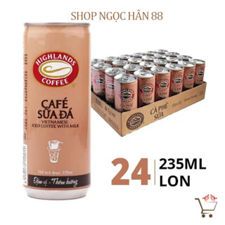 Thùng Cà Phê Sữa Đá Highlands Coffee 24 Lon x 185ml / 235ml, hương vị thơm ngon đậm đà