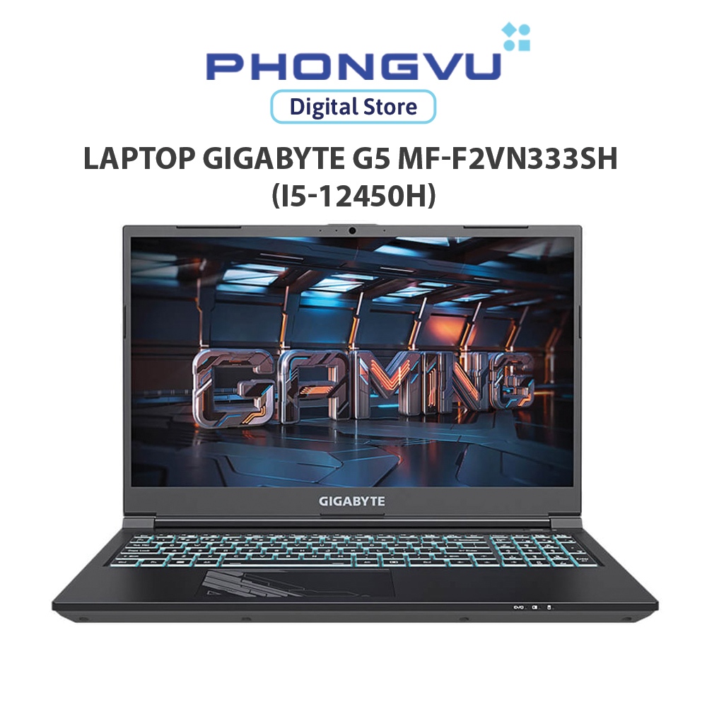 Laptop Gigabyte G5 MF-F2VN333SH (i5-12450H) (Đen) - Bảo hành 24 tháng