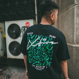 Xfire tmox green camo tshirt in black