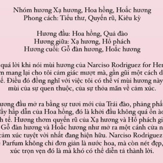 (Nước hoa chiết) Nar-ci-so Rodriguez For her EDP | Charmant_parfum Authentic